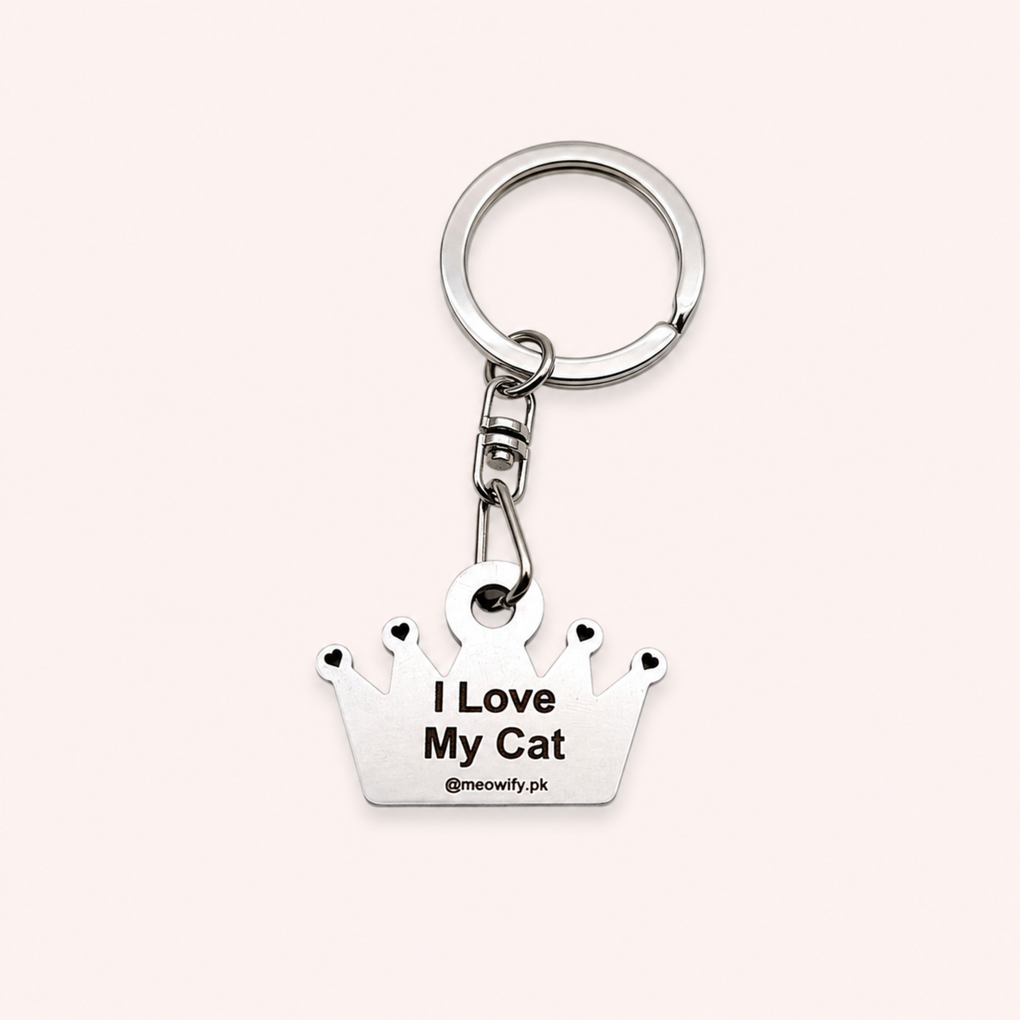 I Love My Cat Keychain