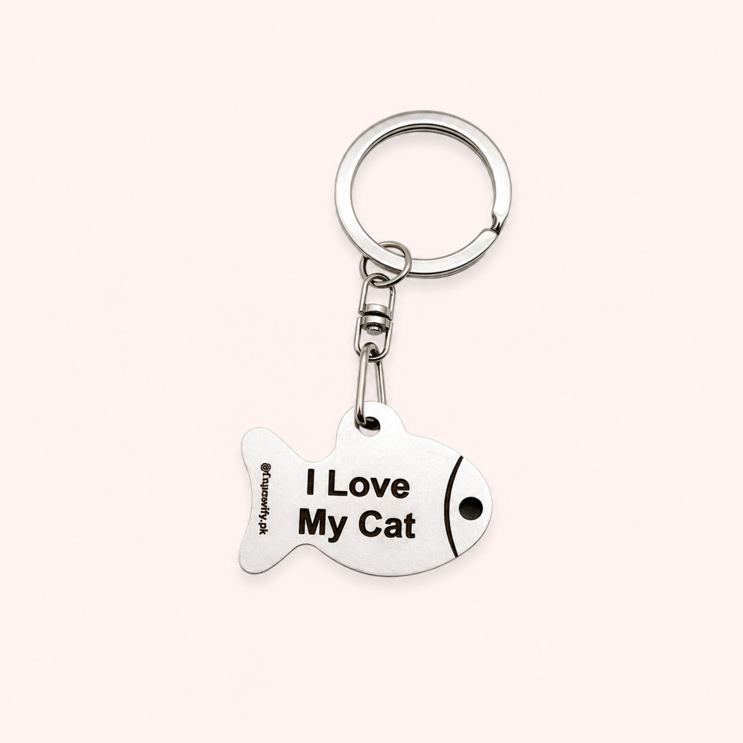 I Love My Cat Keychain