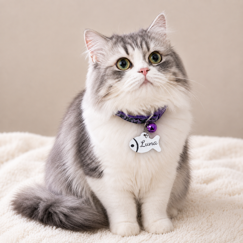 Cat Identity Tag + Collar