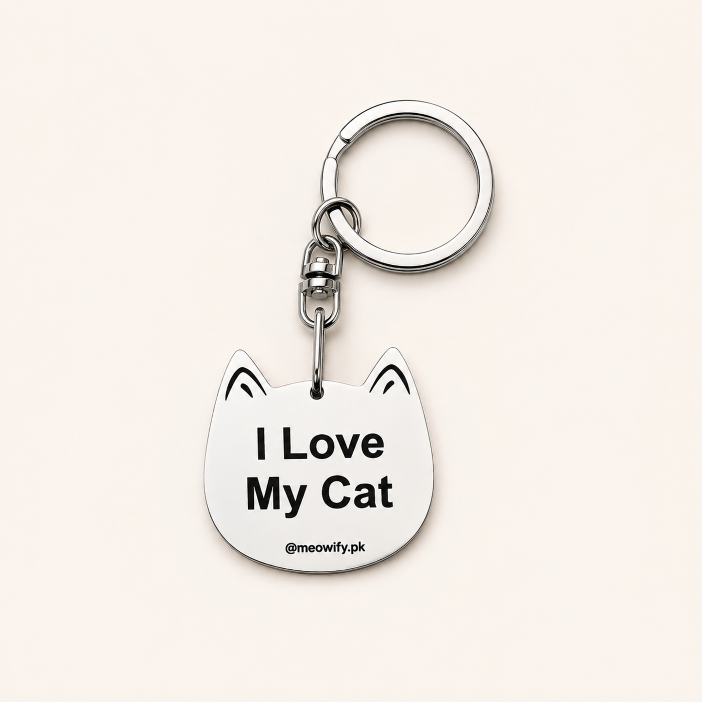 I Love My Cat Keychain