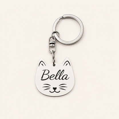 I Love My Cat Keychain