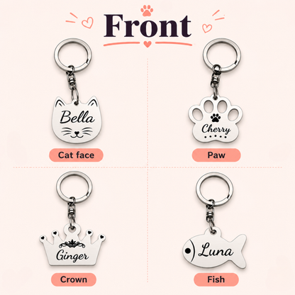 I Love My Cat Keychain