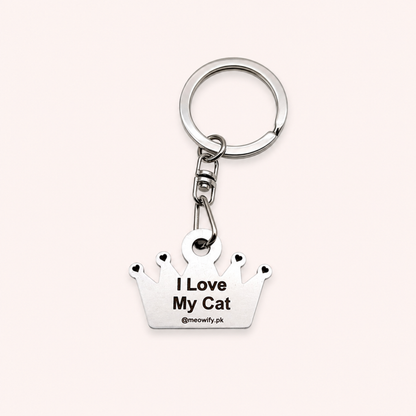 I Love My Cat Keychain